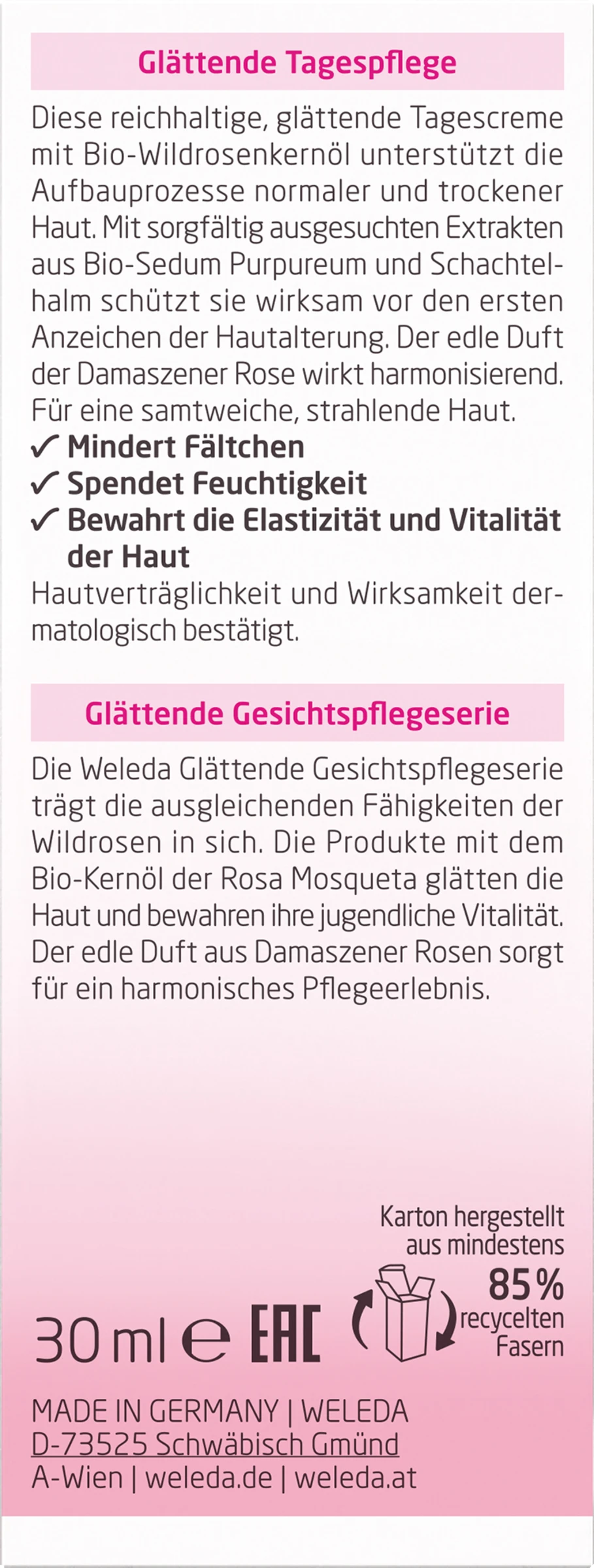 Weleda Wildrose Glättende Tagespflege 2 Weleda Wildrose Glättende Tagespflege – Bild 2