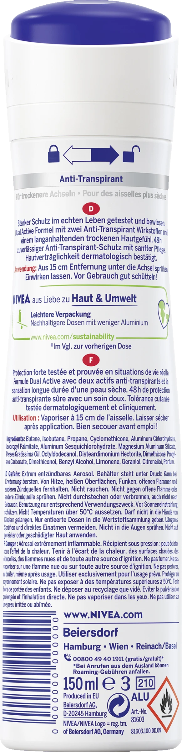 NIVEA Anti-Transpirant Spray Dry Comfort 2 NIVEA Anti-Transpirant Spray Dry Comfort – Bild 2
