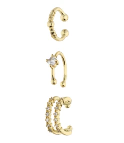 Accessories Earcuffs Im Set Vergoldet Mit Zirkonia-Steinen