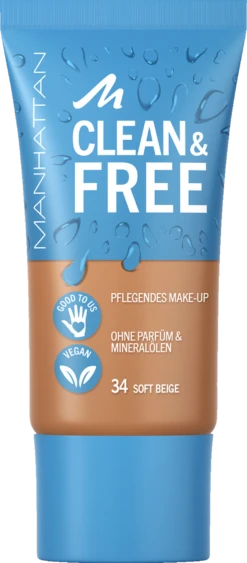 Manhattan Clean & Free Skin Tint 34 Soft Beige