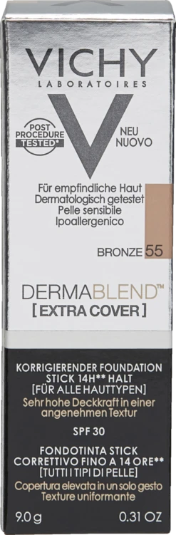 VICHY DERMABLEND [EXTRA COVER] Korrigierender Foundation Stick 55 Bronze