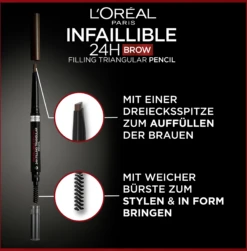 L’Oréal Paris Infaillible 24H Brow Filling Triangular Pencil 1.0 Ebony 9 L’Oréal Paris Infaillible 24H Brow Filling Triangular Pencil 1.0 Ebony -Pflegeprodukte MAM 9619778 SHOP IMAGE 1.6